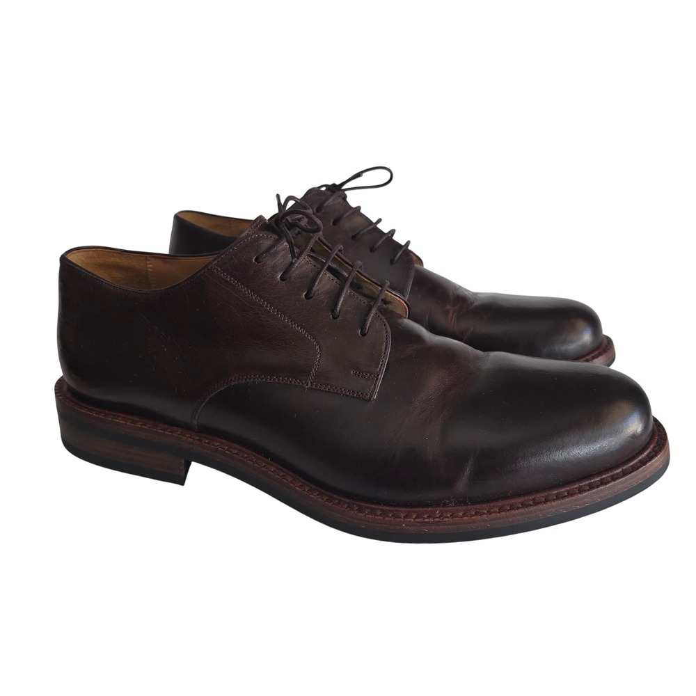 Beckett Simonon Dunham Derbies Mens 12 Brown Full Grain Leather Dress Shoes